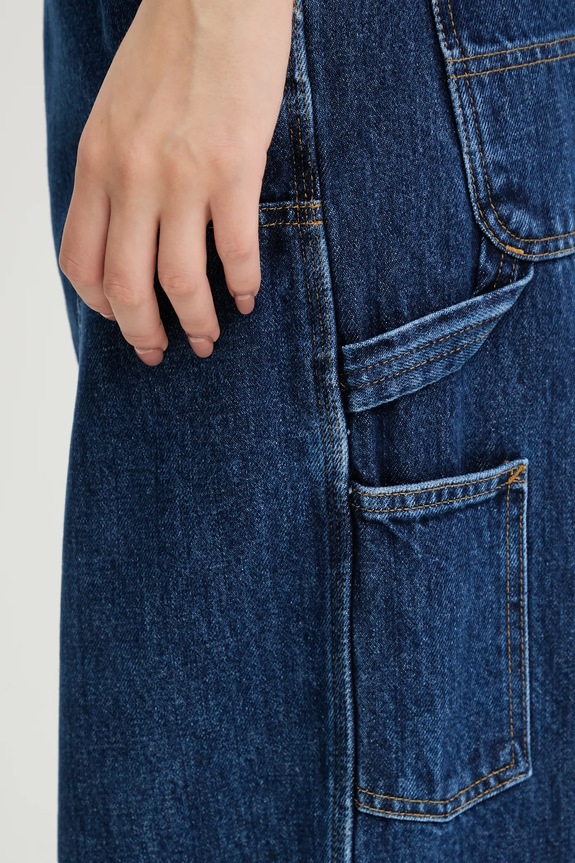 Τζιν παντελόνι Carhartt WIP W' Brandon Double Knee Pant μπλε I034635.106