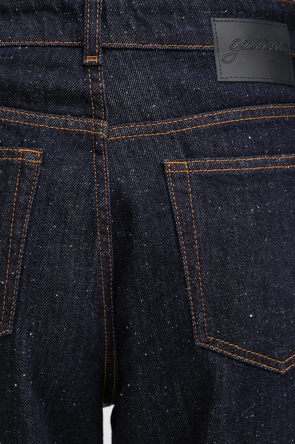 GANNI jeansy Neppy Denim Carpenter J1765 granatowy