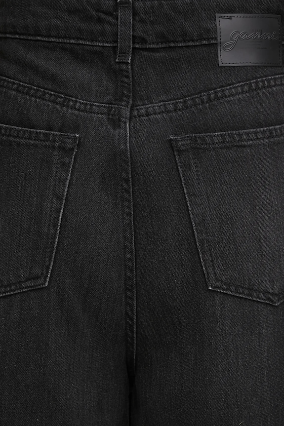 GANNI jeansy Soft Rigid Denim Baggy czarny J1853