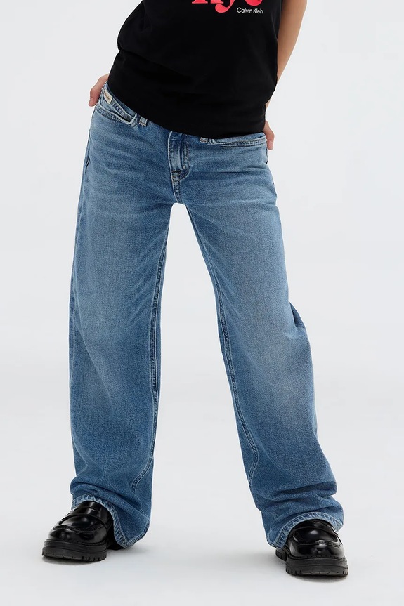 Dječje traperice Calvin Klein Jeans HR WIDE LEG IG0IG02985.9BYA plava