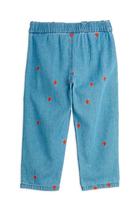 Dziewczynka Mini Rodini jeansy dziecięce Mini hearts 2563011760 niebieski