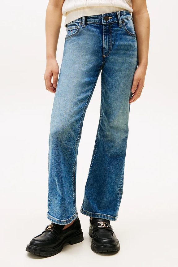 Dziewczynka Tommy Hilfiger jeansy FLARE KG0KG08643.9BYA niebieski