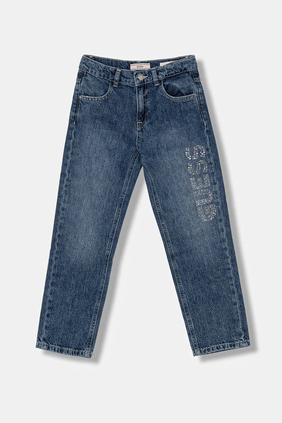 Guess jeansy dziecięce z regulacją granatowy J5YA09.D45E0.9BYA