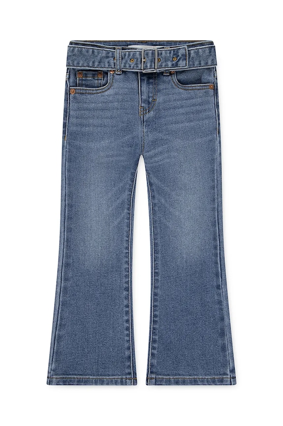 Otroške kavbojke Levi's REGULAR RISE FLARE W/BELT modra 4EN399