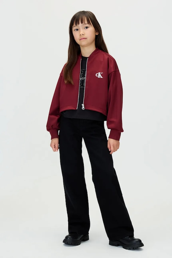 Παιδικά τζιν Calvin Klein Jeans HR WIDE τζιν παντελόνι μαύρο IG0IG02998.9BYA