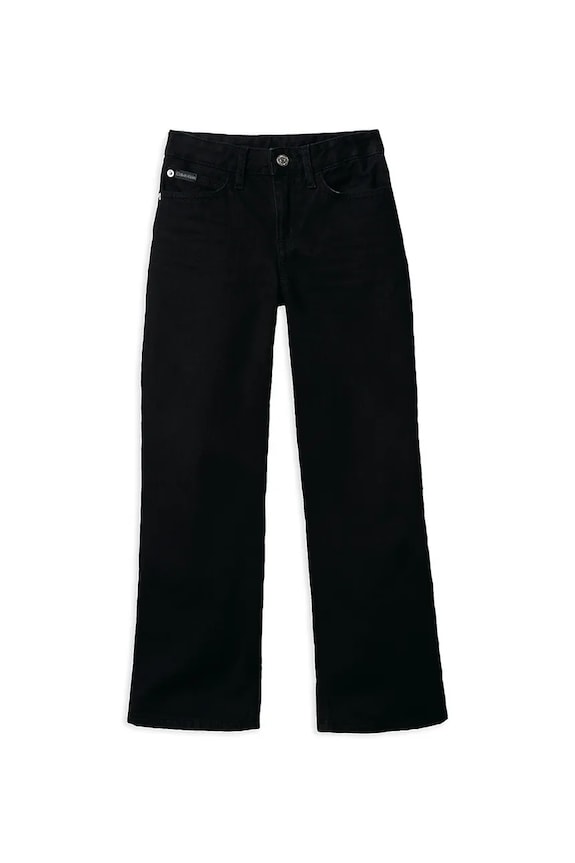 Παιδικά τζιν Calvin Klein Jeans HR WIDE IG0IG02998.9BYA μαύρο AW25
