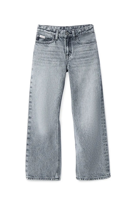 Παιδικά τζιν Calvin Klein Jeans HR WIDE IG0IG03001.9BYA γκρί AW25