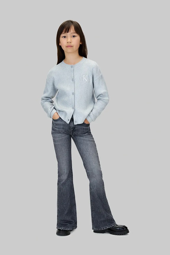 Calvin Klein Jeans jeansy dziecięce MR FLARE szary IG0IG03041.9BYA