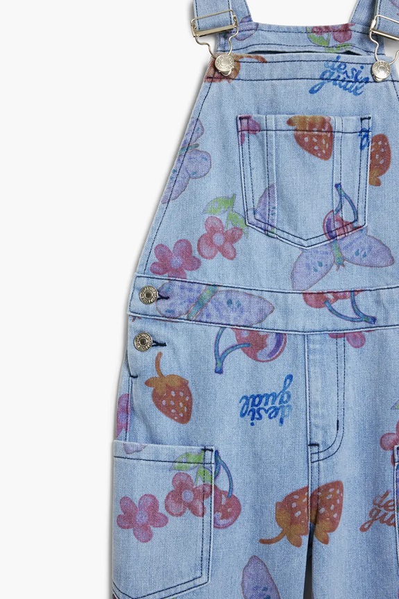 Desigual ogrodniczki jeansowe dziecięce niebieski 25WGDD01