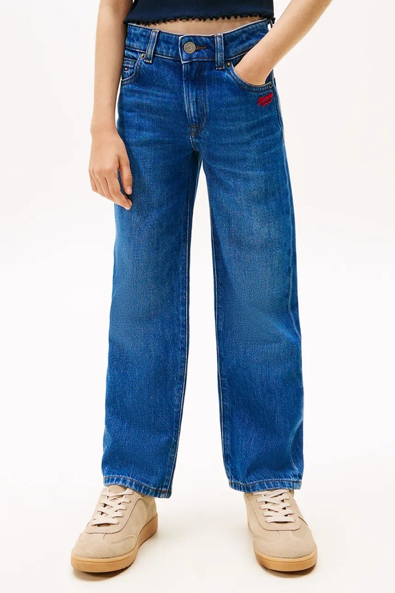 Dziewczynka Tommy Hilfiger jeansy GIRLFRIEND KG0KG08773.128.176.9BYA niebieski