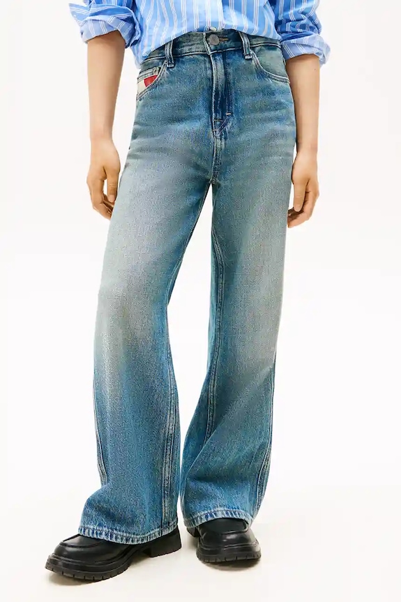Dziewczynka Tommy Hilfiger jeansy dziecięce MABEL KG0KG09017.128.176.9BYA niebieski