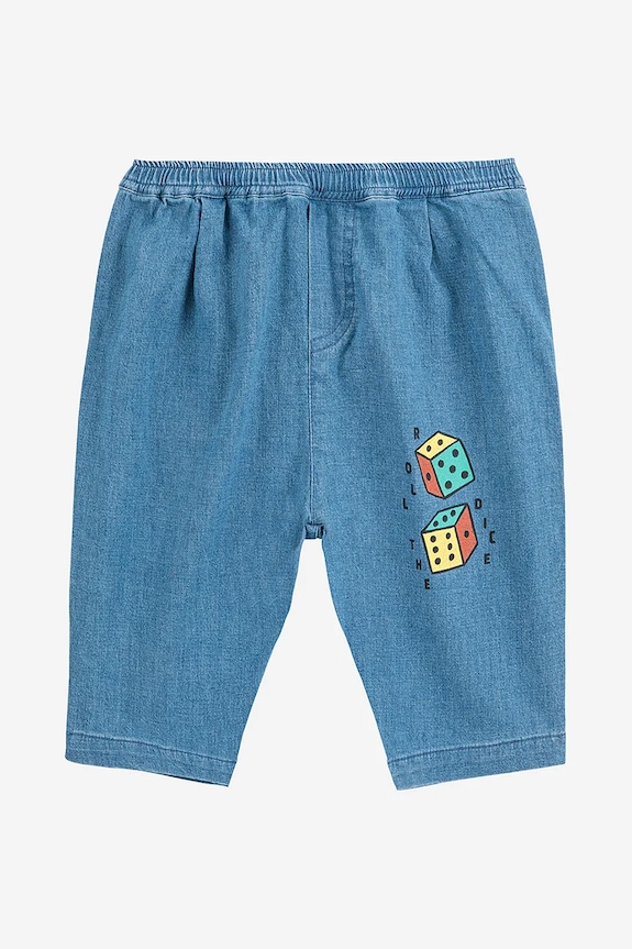 Bobo Choses jeansy niemowlęce Roll The Dice 225AB081 niebieski AW25