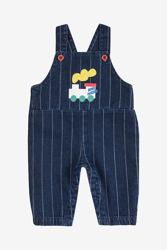 Βρεφική σαλοπέτα Bobo Choses Choo Choo 225AB092 σκούρο μπλε AW25