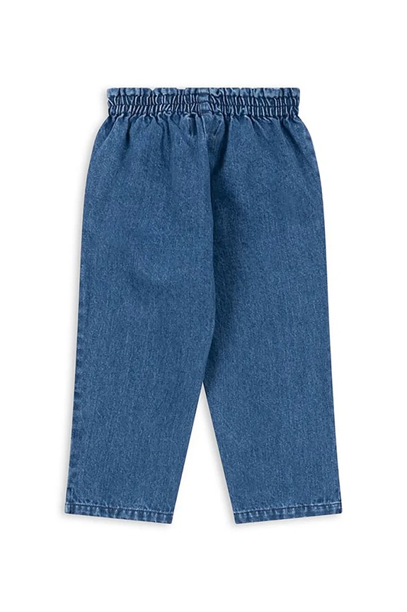 Konges Sløjd jeansy bawełniane MAGOT FRILL PANTS GOTS KS104476.9BYA granatowy AW25