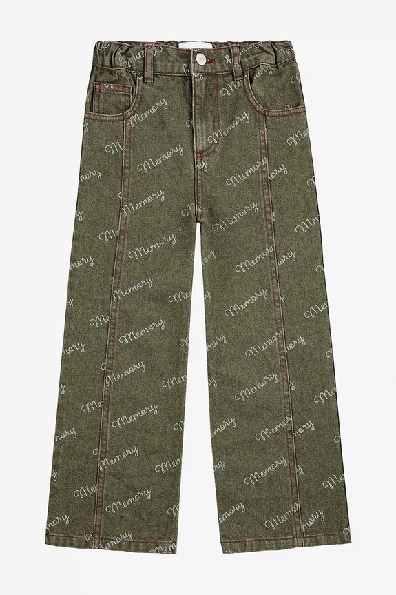 Дитячі джинси Bobo Choses Memory 225BC009 зелений AW25