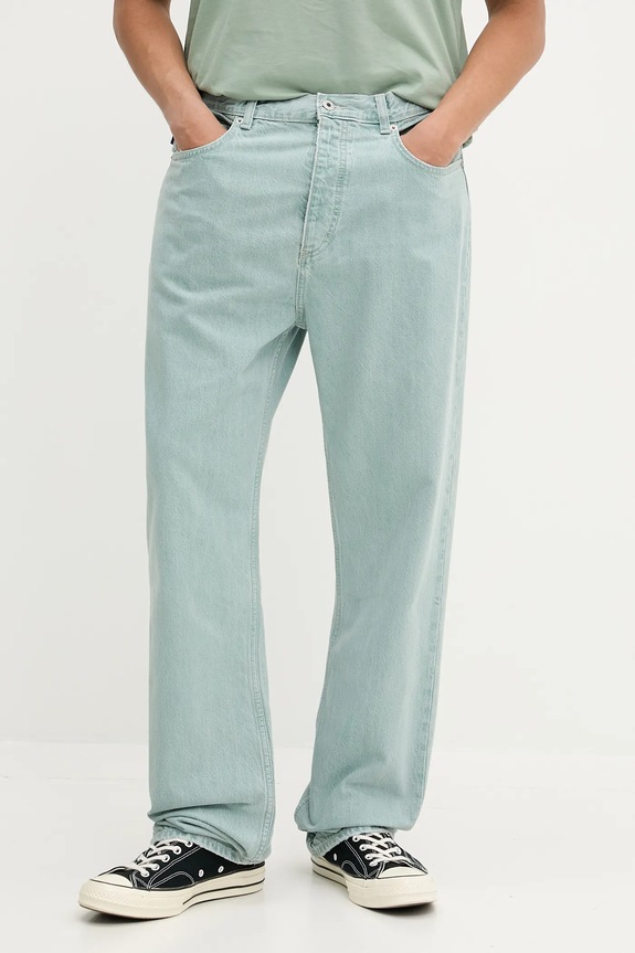 Hugo Blue jeansy Nate turkusowy 50541663