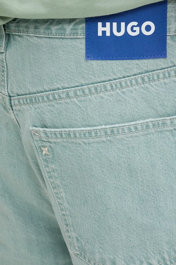 Hugo Blue jeansy Nate turkusowy 50541663
