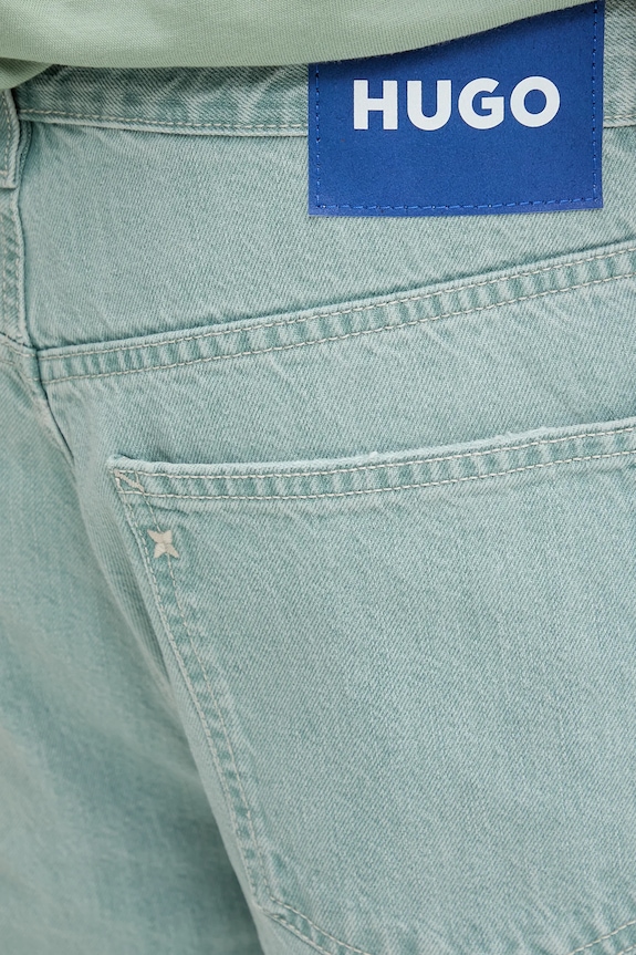 Hugo Blue jeansy Nate turkusowy 50541663