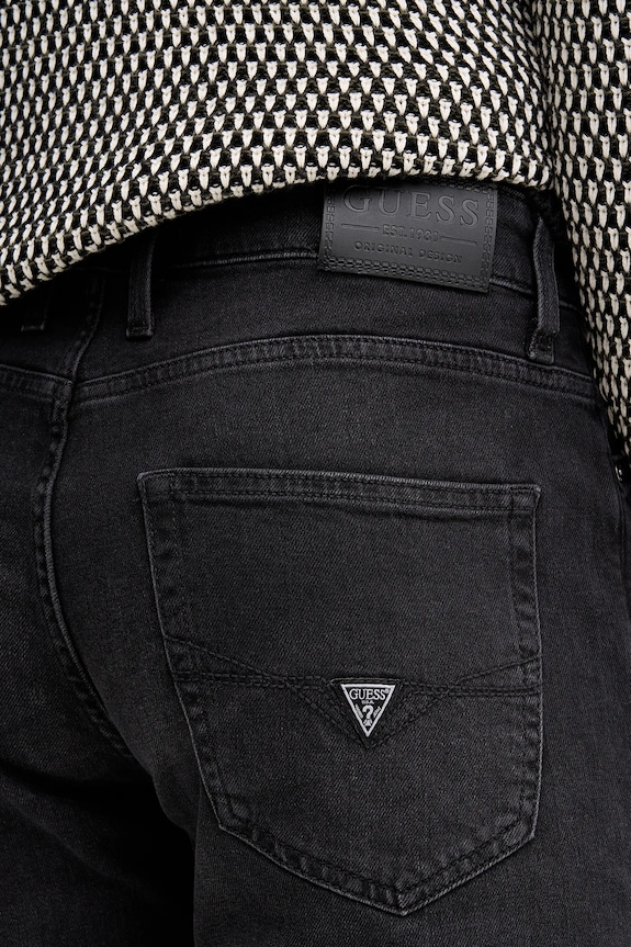 Guess jeansy MASON czarny M5BAR7.D6143