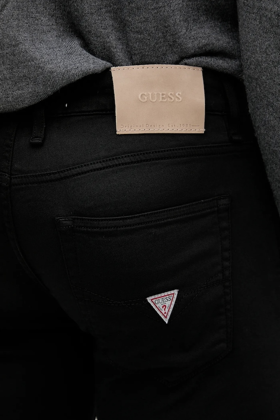 Guess jeansy FINNLEY czarny M5BAS2.W2001