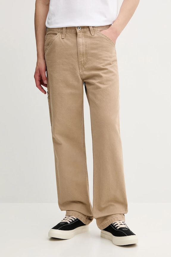 Βαμβακερό παντελόνι Levi's βαμβάκι μπεζ 55849.0067