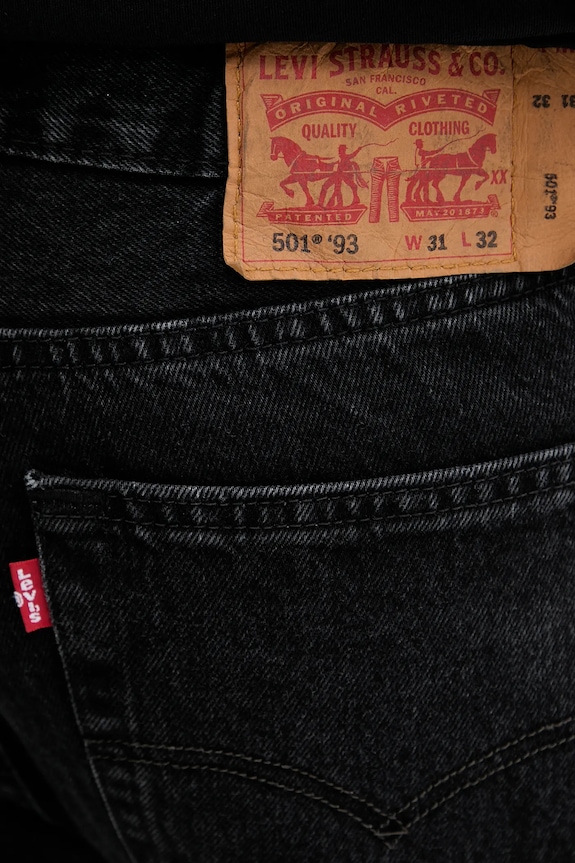 Traperice Levi's 501® 93 STRAIGHT crna 79830