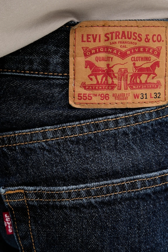 Traperice Levi's 555 RELAXED STRAIGHT mornarsko plava A7223.0007
