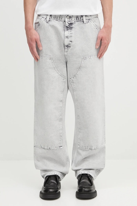 Traperice Carhartt WIP Double Knee Pant siva I035556.895F