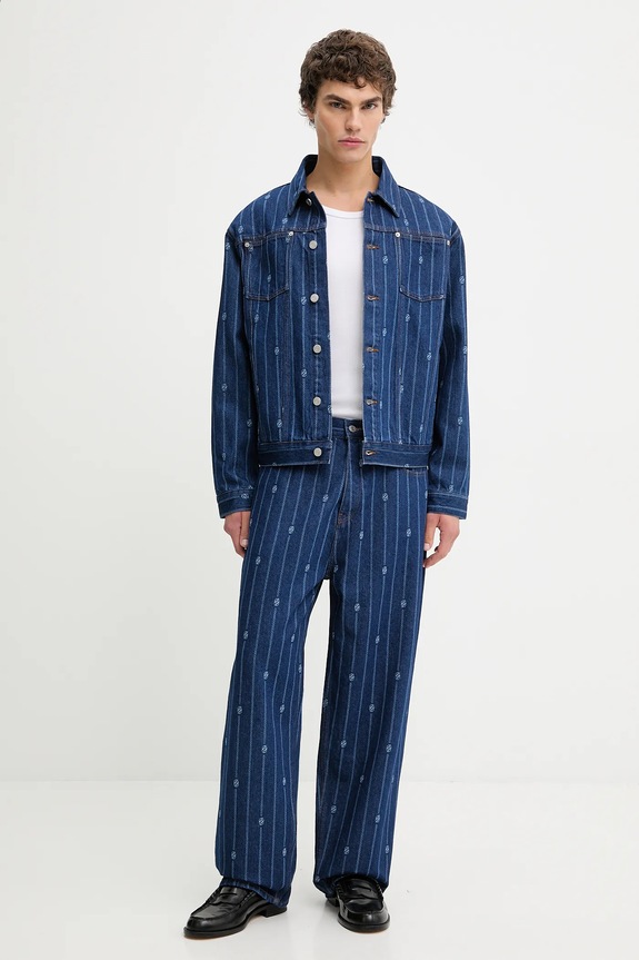 Drôle de Monsieur jeansy Le Jean Baggy Monogramme I.BP168.CO238 niebieski AW25