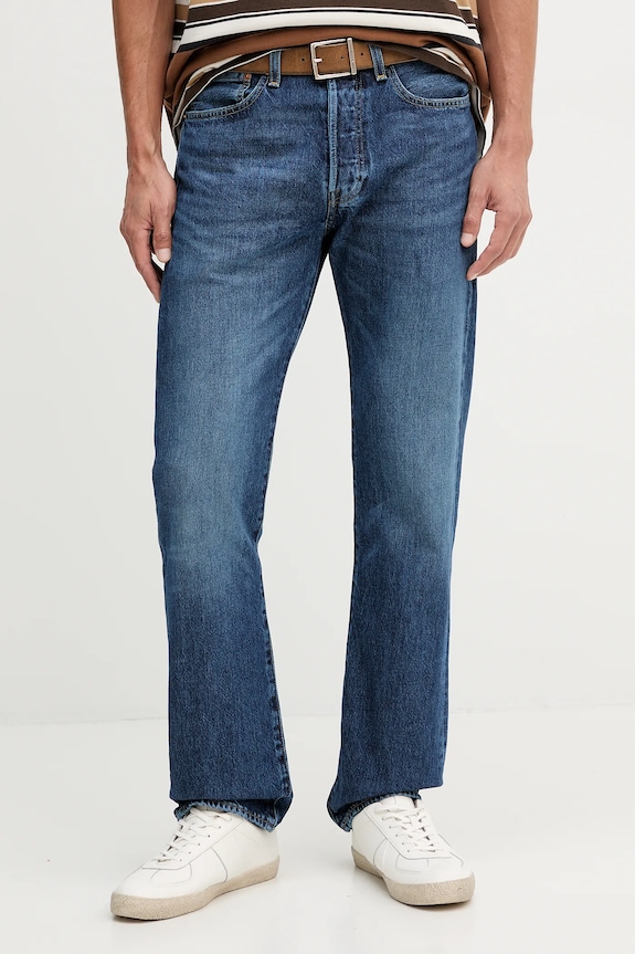 Levi's blugi din bumbac 501® LEVIS®ORIGINAL FIT albastru 00501.3737