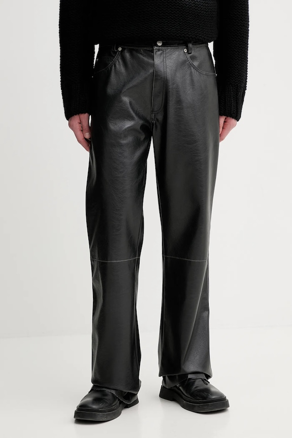 MM6 Maison Margiela nadrág sima fekete SH2LA0045.M35455.900