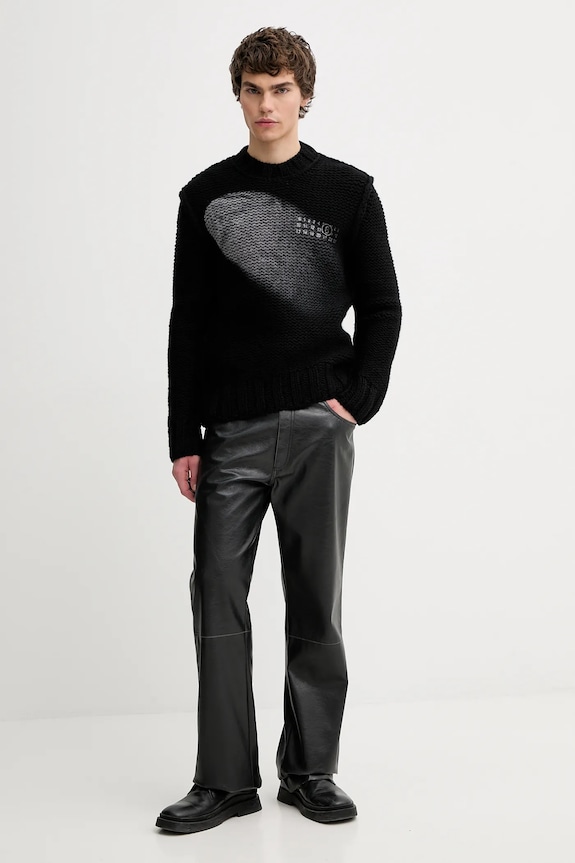 MM6 Maison Margiela nadrág SH2LA0045.M35455.900 fekete AW25