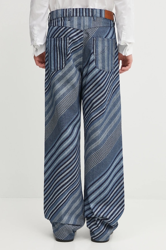 Одяг Джинси Kenzo Diagonal Stripe Turn Up Wide Fit FF65DP4216Z1 блакитний