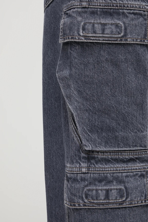 Τζιν παντελόνι Rick Owens DRKSHDW Double Cargo μπλε DU02E7361.DGY