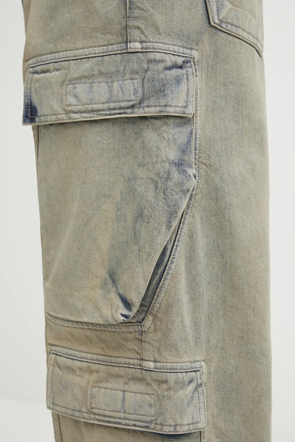 Хлопковые джинсы Rick Owens DRKSHDW Double Cargo серый DU02E7361.DMP
