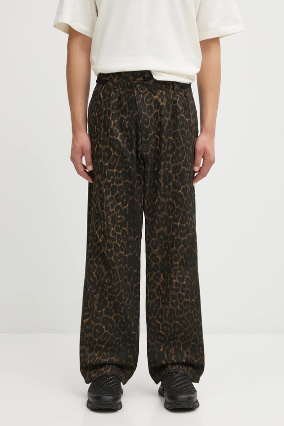 Andersson Bell jeans Crossover Carpenter Wide-Leg maro apa836m