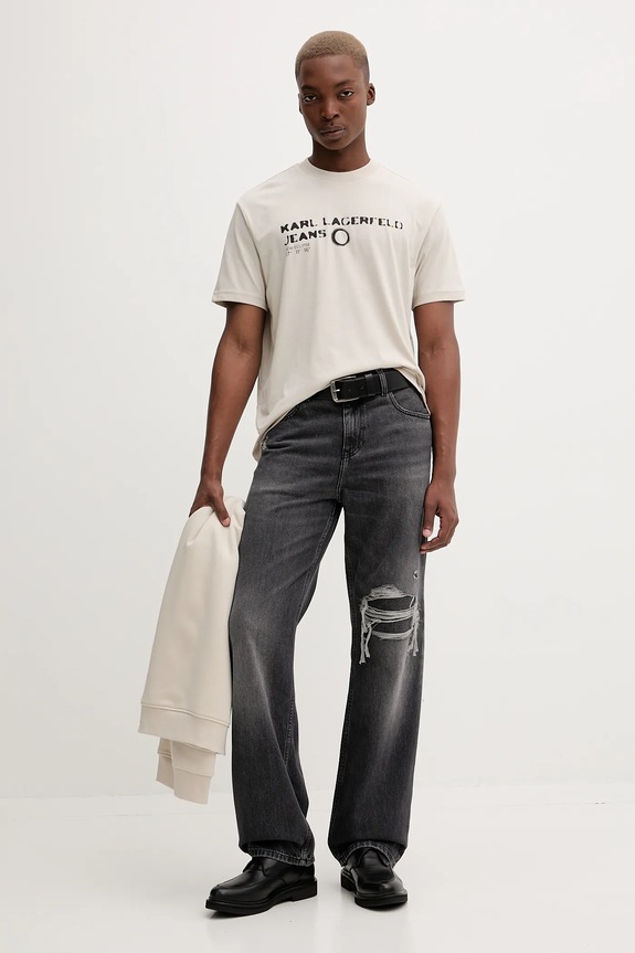 Rifle Karl Lagerfeld Jeans A4M10066 sivá AW25
