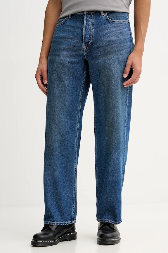 AllSaints jeansy MULLEN granatowy M001ED