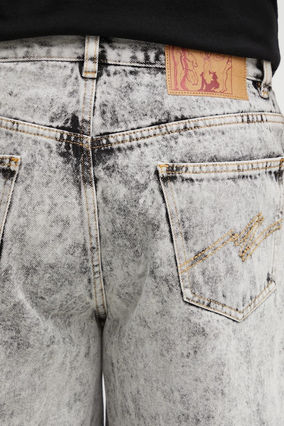 Martine Rose jeansy Zip Hem 259WD09049 szary