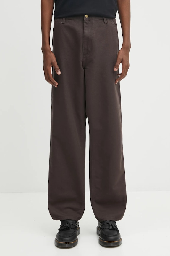 Βαμβακερό παντελόνι Carhartt WIP Single Knee Pant βαμβάκι καφέ I031497.4702