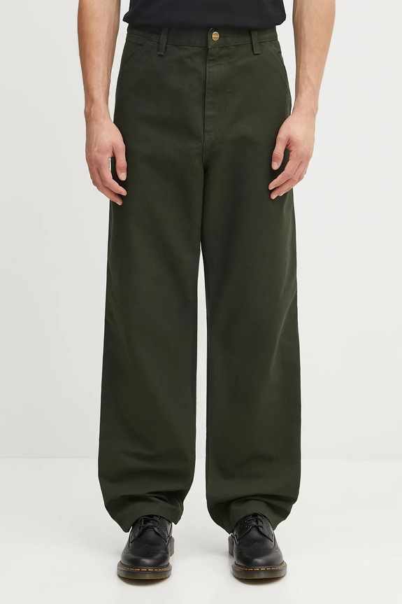Džíny Carhartt WIP Single Knee Pant zelená I031497.4902