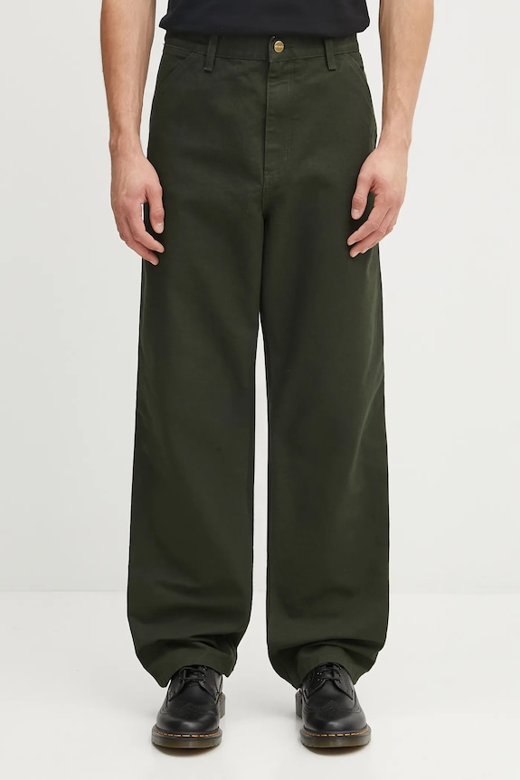 Džíny Carhartt WIP Single Knee Pant zelená I031497.4902