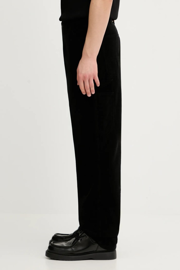 Carhartt WIP spodnie bawełniane Single Knee Pant I028627.8902 czarny AW25