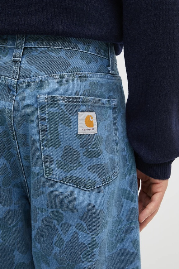 Bavlněné džíny Carhartt WIP Duck Landon Pant modrá I033755.2I235