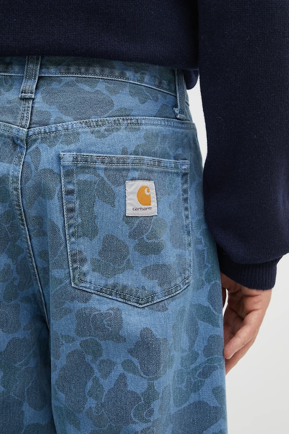 Bavlněné džíny Carhartt WIP Duck Landon Pant modrá I033755.2I235