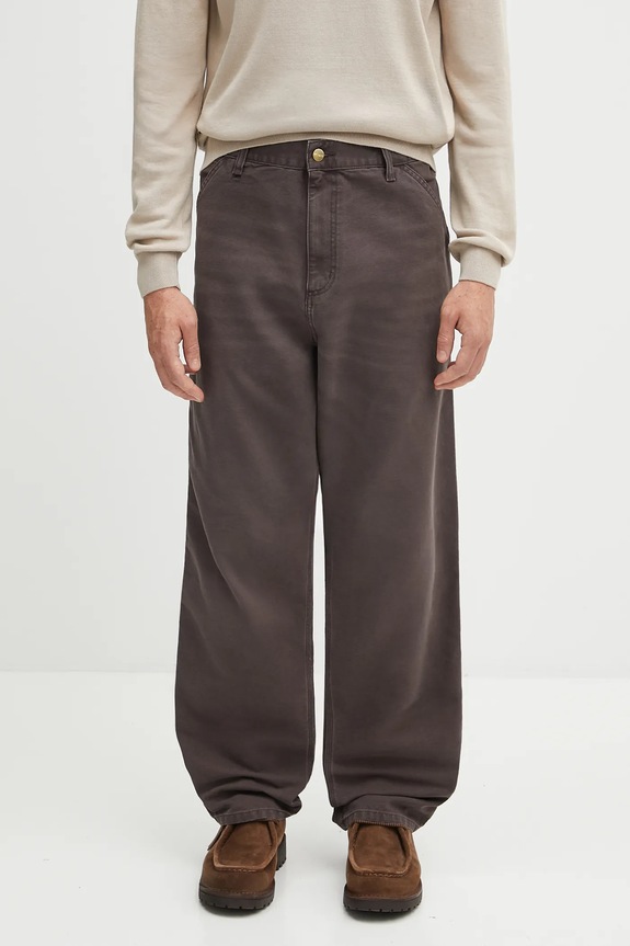 Džíny Carhartt WIP Single Knee Pant hnědá I034798.474O