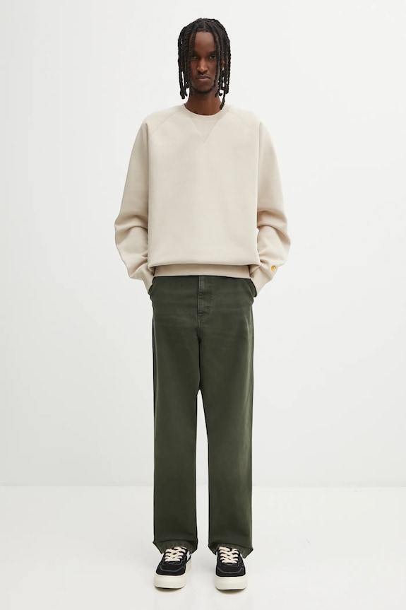 Carhartt WIP cotton jeans Single Knee Pant I034798.494O green