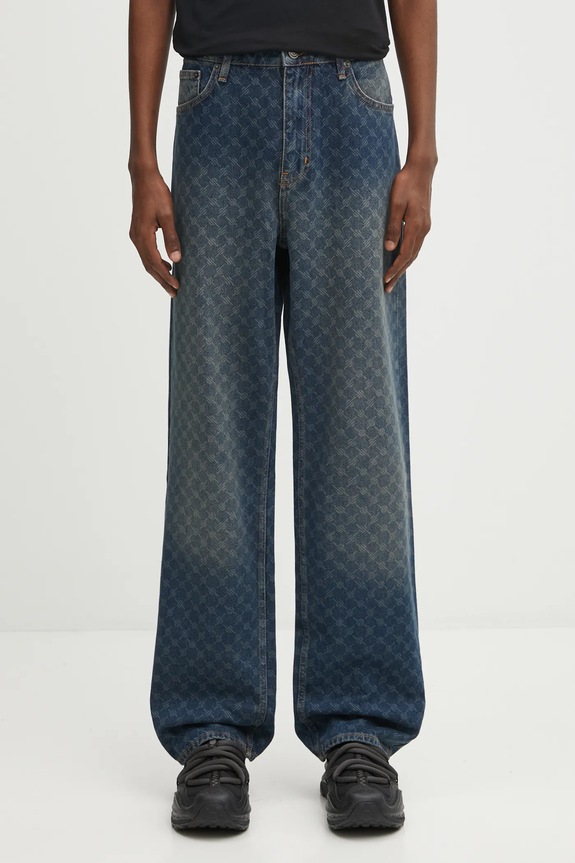 Daily Paper jeans Amba Monogram albastru 2411141
