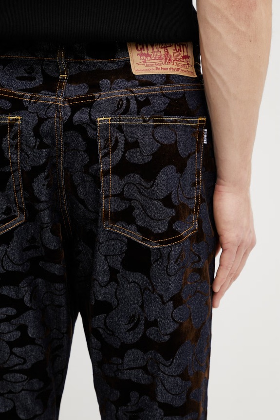 A Bathing Ape jeans Camo Flocked blue 001DPL801003M