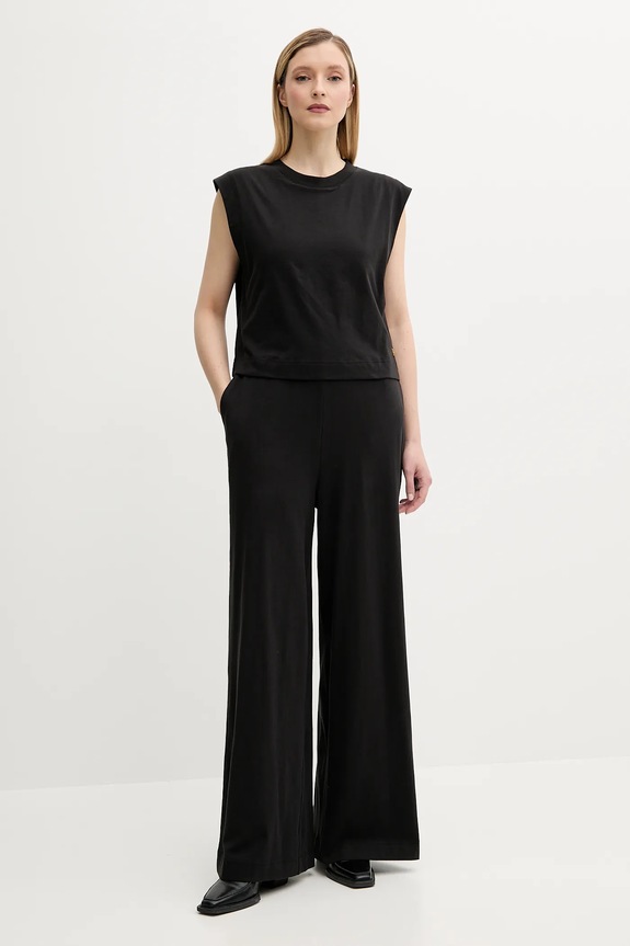 G-Star tuta in cotone maglia nero D26101.B771